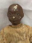 Vintage 1900's Black Young Boy Cloth Wired Figure Bisque? L@K