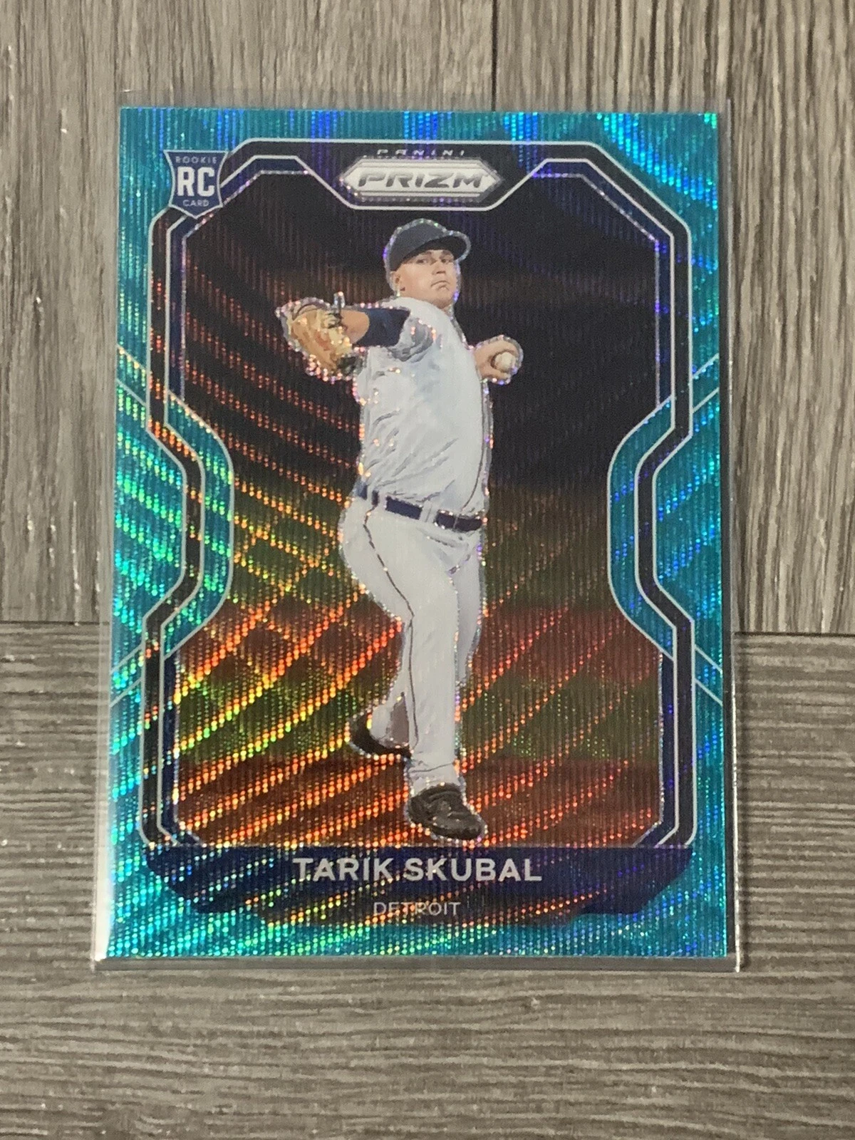 TARIK SKUBAL 2021 PANINI PRIZM TEAL WAVE ROOKIE DETROIT TIGERS RC PARALLEL
