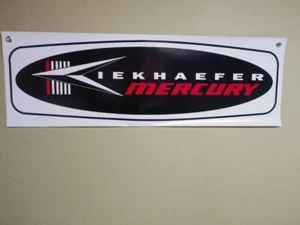 KIEKHAEFER Banner Sign Logo Vintage Mercury Outboard Marine Motor - Picture 1 of 7