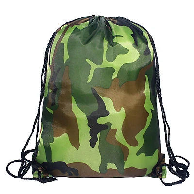 Gymsac Bag Swimming PE Hiking Camping Bag Geocaching Camo Camouflage Drawstring