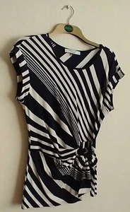 BNWOT John Lewis Collection Navy/Ivory Tunic Size M /12 - Picture 1 of 3