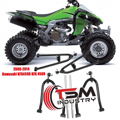 Brazos en A extendidos deportivos delanteros para Kawasaki KFX450R KFX 450R 2008-14 + 2" más ancho Foto 1 de 4