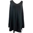 Jjill Womens Size Medium Black Long Sleeve Knit Blouse Sweater