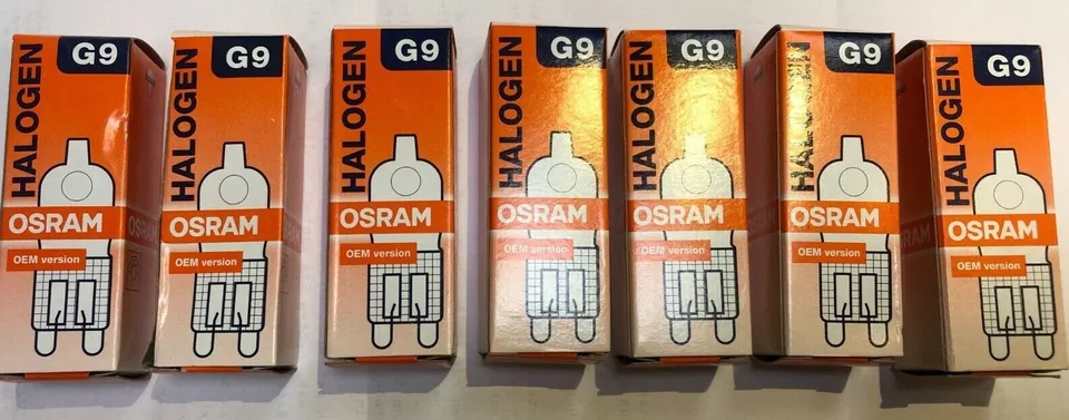 7 X OSRAM Halogen HALOPIN 65825AM  230V G9 25W MATT DIMMBAR ! Glühlampen-Licht - Bild 1 von 1