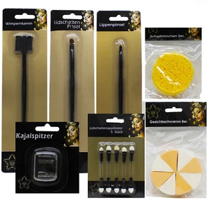 Kosmetik Zubehör Set – Make-up Pinsel Lidschatten Applikator Schwamm Wimpernbürs - Picture 1 of 1