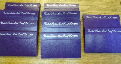 10 Assorted U. S. Mint Proof Sets / Free Shiping Via FedEx / MR59783 - ps10 - Image 1 of 4