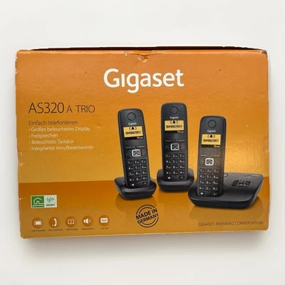 Gigaset AS320 A TRIO Großes Display Eco Dect  3x Mobileteile Basisstation - Bild 1 von 4