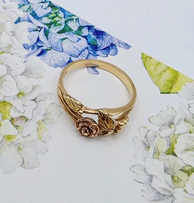 10k Black Hills Gold Ring Size 6.5 2.97 Grams - Image 1 of 4