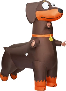 Disfraces inflables para adultos, traje inflable Dachshund, traje inflable para perro para Ha - Imagen 1 de 7