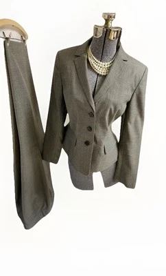 Брюки костюм Ann Taylor размер Petite 10P 8P набор из двух частей функциональные шерстяные карманы - Изображение 1 из 4