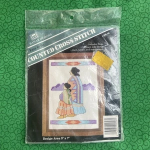 Banar Designs Bild gezählt Kreuzstich Kit INDISCHE FRAUEN und MÄDCHEN 5”x7” SELTEN - Bild 1 von 4