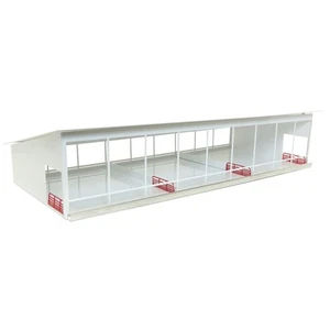Standi Toys 1/64 Monoslope Metal Blanco Ganado Granero con Puertas y Comedero ST387W - Imagen 1 de 2