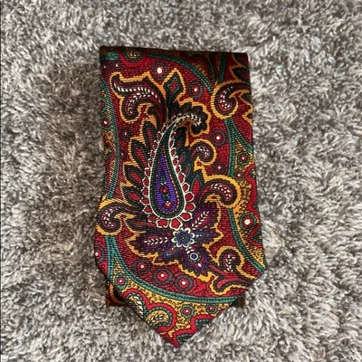 Corbata de seda vintage para hombre V2 by Versace - vibrante estampado cachemir Foto 1 de 4