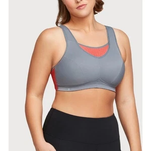 Glamorise Sports Bra 38H No Sweat Bounce Wirefree Camisole Elite Gray NEW 1067 - Picture 1 of 7