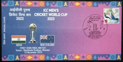 India New Zealand ICC Cricket World Cup LTD ED. Special Cover 2023-ZZIAA - Image 1 of 4