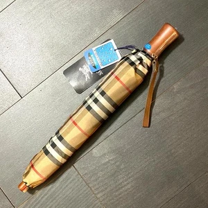 Burberry Folding Umbrella Beige Nova Check Pattern Made In Japan Men umbrella Ac - Picture 1 of 13
