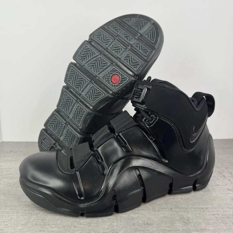 Nike Zoom LeBron IV 4 Basketball Shoes - Triple Black - FJ1597-001 Men's Size 10 - Image 1 of 4