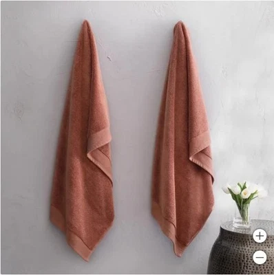 Charisma Bath Towels Copper Egyptian Cotton 2-Piece OEKO-TEX 30" X 58" 650 GSM - Image 1 of 4