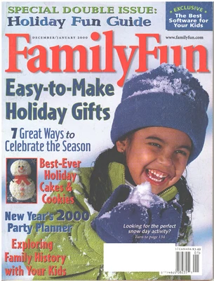 FAMILY FUN Magazine December January 2000 Holiday Gifts Cakes Cookies Party Plan - Image 1 of 4