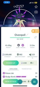 Overqwil Pokemon, PoGo Tr6de *Read Description* Fast and Secure