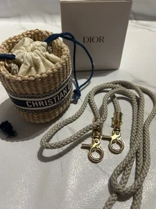 Christian Dior Straw Pouch Mini Shoulder Bag VIP Limited With Box - Picture 1 of 4