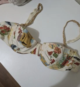 Reggiseno canotta Christian Dior multicolore stampa intera John Galliano anni 2000 taglia 40B - Foto 1 di 5