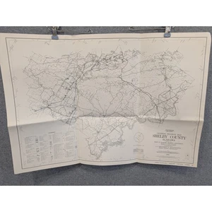Vintage 1983 General Highway Map Shelby County Alabama Road Travel 25" x 18" - Picture 1 of 4