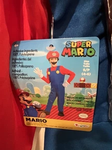 Disfraz SuperMario Deluxe Disfraz *Mono, Sombrero, Guantes*Niño M 4-6 Nuevo - Imagen 1 de 2