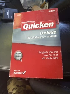 Intuit Quicken Deluxe 2008 For Windows '00/'03/XP/Vista - Picture 1 of 3