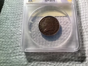 1828 HALBER CENT 13 STERNE. ANACS - Bild 1 von 4