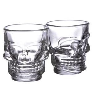 2er Set Totenkopf Skulls & Roses Schnapsgläser Party Highlight Glas à 60 ml NEU - Bild 1 von 5