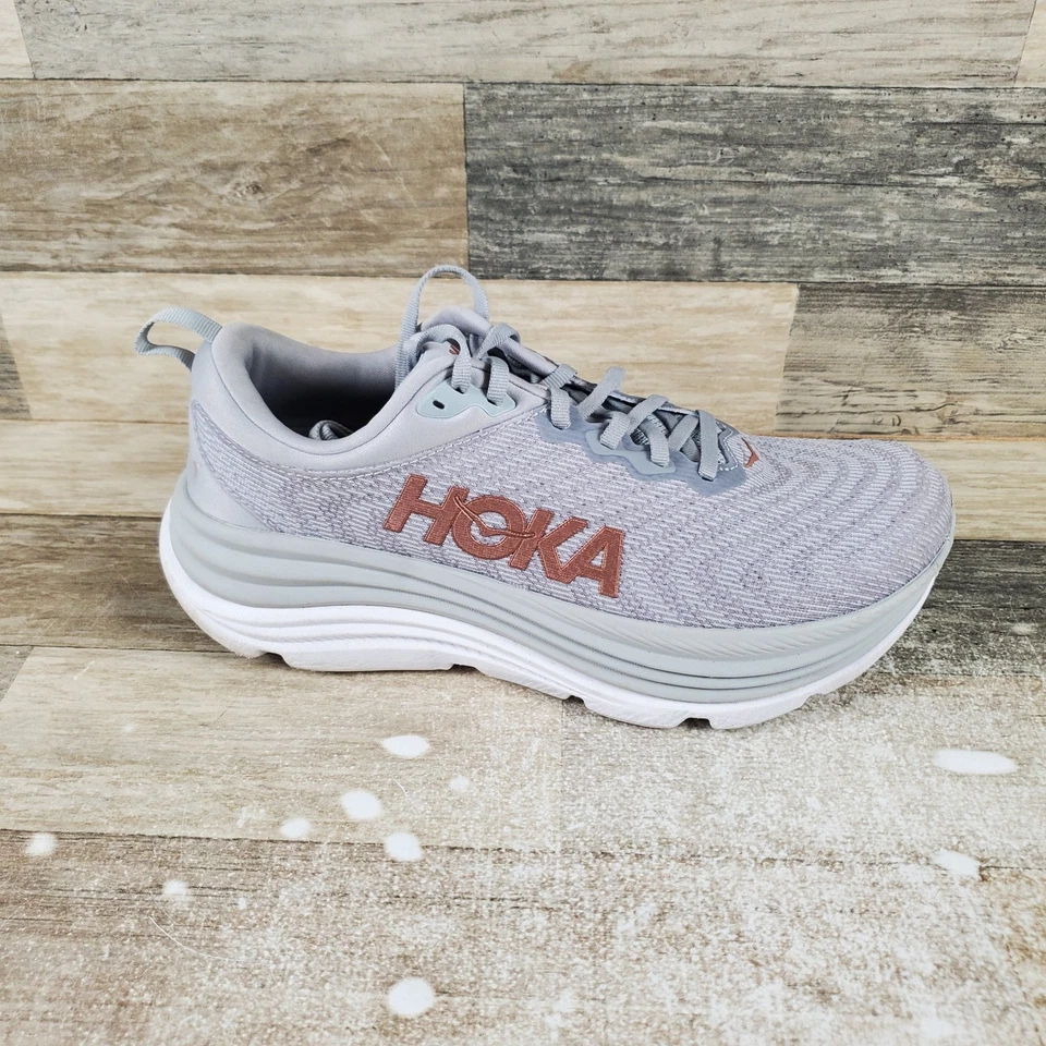 Hoka One One Gaviota 5 Womens Shoe Sz 10 B Running Harbor Mist Rose Gold Sneaker - Image 1 of 4