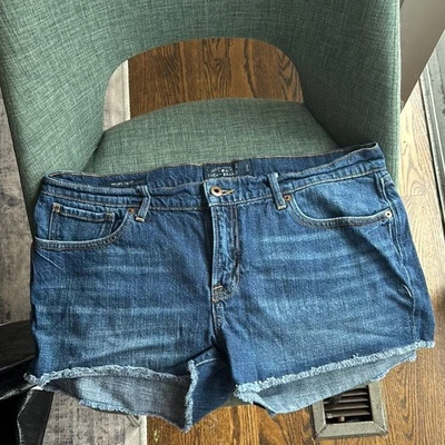 Lucky Brand Women cut off Blue Jean Shorts dark wash Malibu short size 10/30 EUC - Image 1 of 4