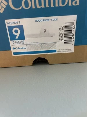 Columbia Mujer Capucha River Slide-Negro/Blanco-Talla 10- NUEVO Foto 1 de 4