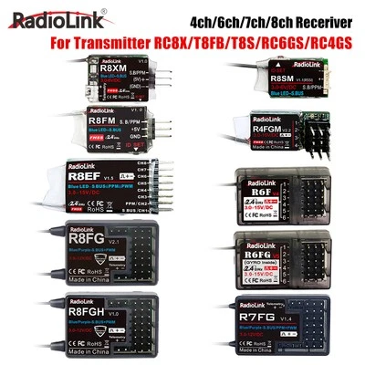RadioLink RC Receiver R8FGH R8FG R8EF R8FM R8XM R7FG R6FG R6F R4FGM 2.4GReceiver - Image 1 of 4