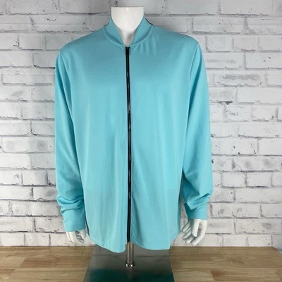 Chaqueta Greyson Siaconset Para Hombre XL Cremallera Completa Skystone Azul Hoja Cuello Golf Nueva con Etiquetas Foto 1 de 4
