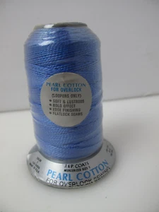 J.&P. Coats "Pearl Cotton" Overlock Sewing Thread Blue - Picture 1 of 5
