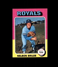 1975 Topps #495 Nelson Briles Nellie KANSAS CITY ROYALS EX