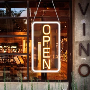 COB LED Neon Open Sign, 16"X 9"New Electric Signs, Ultra Bright - Picture 1 of 12