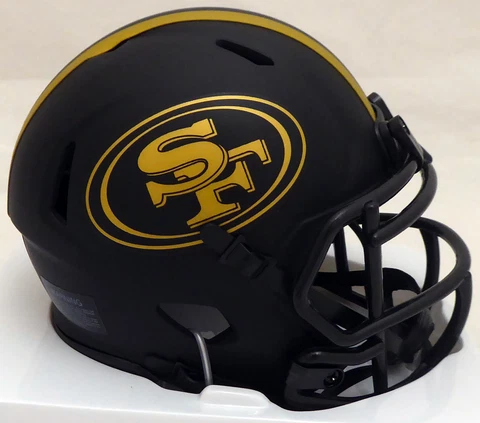 SAN FRANCISCO 49ERS UNSIGNED ECLIPSE BLACK SPEED MINI HELMET 182310 Cover