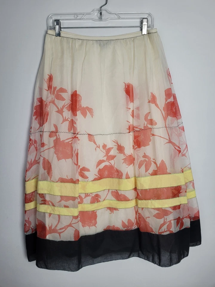 Falda RARA Rozae Nichols - FALDA 100% SEDA, 100% Algodón Forro Talla M Usada en Excelente Condición  Foto 1 de 4