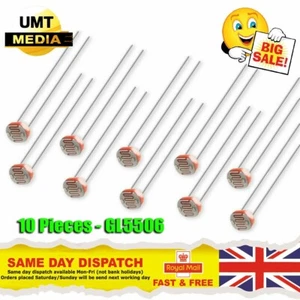 10 X GL5506 Light Dependent Resistors (LDR's) Photoresistors Arduino Raspberry - Picture 1 of 6
