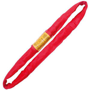 Round Lifting Sling Endless Heavy Duty Polyester Red 14'