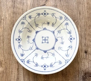 DDR Jäger Eisenberg Porzellan Geschirr Suppenteller Indisch Blau Strohblume - Bild 1 von 2