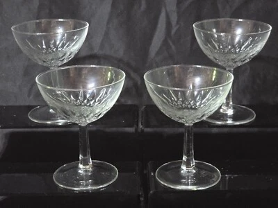 Винтажный десертный бокал для шампанского CRISTAL D'ARQUES 4,5 дюйма Sherbet DIAMONDANT — набор из 4 штук - Изображение 1 из 4