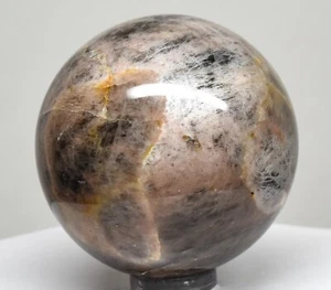 Bola mineral de feldespato brillante esfera piedra lunar naranja negro 48 mm - Madagascar - Imagen 1 de 5