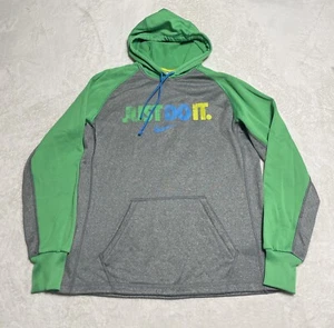 Nike Erwachsene Thermo Hoodie Größe Large grau bunt Just Do It Langarm - Bild 1 von 8