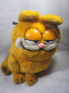 Vintage Garfield 1981 R. Dakin & Co. 10” Sitting Plush Stuffed Animal Orange Cat - Picture 1 of 10