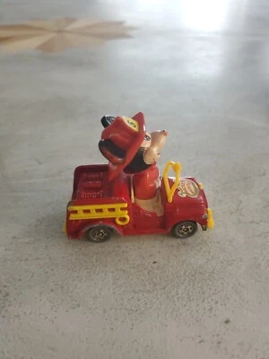1970's VTG Walt Disney Tomy Diecast Mickey Firefighter Truck Mickey Car - Image 1 of 4