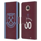 Customised West Ham United Fc 2020/21 Kit Leather Book Case For Motorola Phones